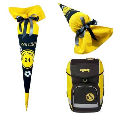 Schultüte Dortmund, Fußball Schultüte, Stoff-Schultüte, Schultüte Jungen