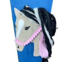 Schultüte Pferd blau; passend zu Step by Step Ranzen Horse Lima, Stoff-Schultüte für Mädchen Bild 4