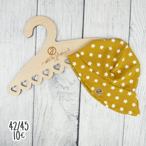 Jersey Sonnenhut Mütze Sterne Senf KU 42/45