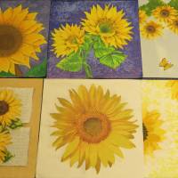 6 Servietten / Motivservietten / Sonnenblumen / Blumen Motive Mix 5 Bild 1