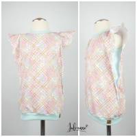 Sommer Shirt - Tunika "Birdee" mit coolen Flügelärmeln grafisches Mister Rosa - Mint Bild 1