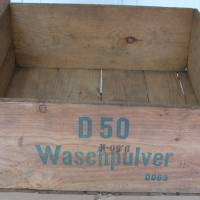 Alte Holzkiste - 50er Jahre - D 50 Waschpulver-  aus Berlin Grünau Bild 2