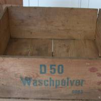Alte Holzkiste - 50er Jahre - D 50 Waschpulver-  aus Berlin Grünau Bild 4