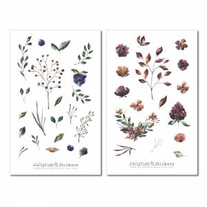 Aquarell Flowers Sticker Set | Blumen Aufkleber | Journal Sticker bullet journal sticker Sticker Sheet Bild 2