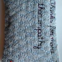 Leinen - TaTüTa - Taschentücher-Tasche für herkömmliche Papiertaschentücher mit Monogramm 'A' + Lavendelherz Bild 2