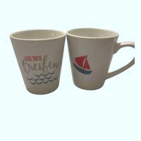 Kaffee-Tasse für den Urlaub, Lass dich treiben,Kaffeebecher mit einem kreativen Spruch zum Thema Meer Bild 2