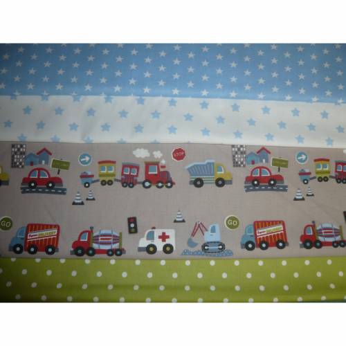 4 x 0,5m Stoffpaket, Traffic, Fahrzeuge, Flieger, Punkte, Sterne
