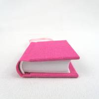 Dekoration Minibuch, pink, Mini-Notizbuch, handgefertigt Bild 2