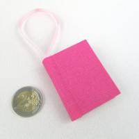 Dekoration Minibuch, pink, Mini-Notizbuch, handgefertigt Bild 4