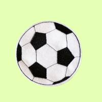 runde Filz-Untersetzer für Fussball-Fans, bestickt mit Fussball-Motiven,Größe ca. 9 cm Bild 1