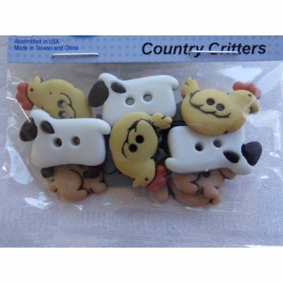 Dress it up Knöpfe    Tiere    (1 Pck.)     Country Critters    Kinderknöpfe