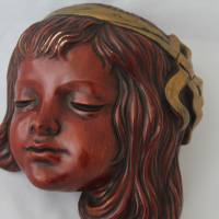 Wandmaske 60er Jahre Achatit Mädchen mit Haarband Bild 6