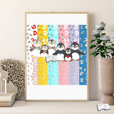 Digiset Pinguin Familie