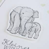 Babykarte "Kleines Wunder" Elefant Bild 3