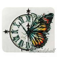 Bügelbild Schmetterling mit Uhr Applikation von Monoquick Bild 1