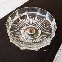 Vintage Obstschale Kristallglas mit Fuss aus Silber 1960er Bild 3
