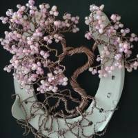 Kirschblütenbaum als Drahtbaum im Bonsai Look mit Hufeisen/ Geschenk zur Hochzeit & Taufe/ Dekoration für zu Hause Bild 3