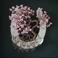 Kirschblütenbaum als Drahtbaum im Bonsai Look mit Hufeisen/ Geschenk zur Hochzeit & Taufe/ Dekoration für zu Hause Bild 4