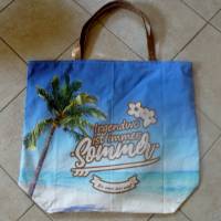 Shopper Bag XXL /  Stofftasche / Strandtasche  im maritimen Style - " Irgendwo ist immer Sommer" Bild 6