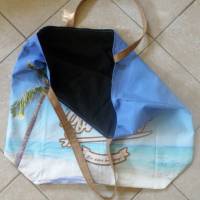 Shopper Bag XXL /  Stofftasche / Strandtasche  im maritimen Style - " Irgendwo ist immer Sommer" Bild 7