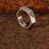 schlichter, puristischer Damen-Ring "Sechskant“  in 935 Silber. In einer kleinen Größe und nicht ganz so breit Bild 2