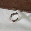 schlichter, puristischer Damen-Ring "Sechskant“  in 935 Silber. In einer kleinen Größe und nicht ganz so breit Bild 3