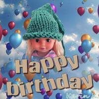 Zipfelmütze mit Rollrand Petrol Boho- Style mit Geburtstagskarte und Geschenktasche Bild 9