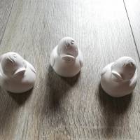 Set aus 3 Gipsfiguren zum Bemalen, Gipsformen, Gips Figur Ente, Deko, neu Bild 1