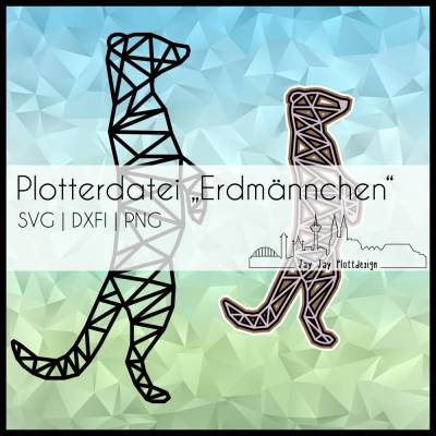 Plotterdatei geometrisches Erdmännchen Schneidedatei