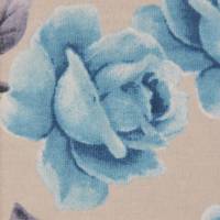 Sommersweat French Terry mit Rosen blau und rosa Hilco 50 cm x 145 cm Bild 5
