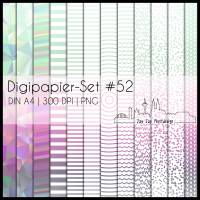 Digipapier Set #52 (grün, pink, dunkellila) abstrakte & geometrische Formen  zum ausdrucken, plotten, basteln & mehr Bild 1