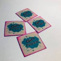 Motiv-Label Girl Power Set  Label/Patches aus Snappap 4 Stk. Bild 1
