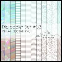 Digipapier Set #53 (türkis, braun) abstrakte & geometrische Formen  zum ausdrucken, plotten, basteln & mehr Bild 1