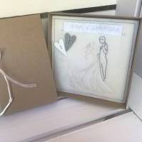Geschenkbox zur Hochzeit Geldgeschenk Gutscheinbox ..für Hochzeits - Paare... Karte aus Filz ... Bild 5