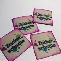 Motiv-LabelZuckerschnute Set  Label/Patches aus Snappap 4 Stk. Bild 1