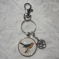 Schlüsselanhänger Rotkehlchen Vogel "Rouge" Geschenkidee Geburtstagsgeschenk Bild 4
