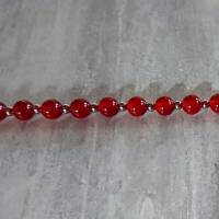 Tolle Halskette aus roten Achat-Perlen Bild 4