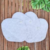 waschbare Stoffbinden Set aus Baumwolle - nachhaltige Monatshygiene - Zero Waste - grau weiß geometrisch Bild 3