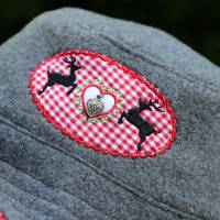 bestickter Hut zum Oktoberfest aus Wolle / Baumwolle, Wendehut, Bucket Hat oder Fischerhut im Trachten Stil, UNIKAT Gr L Bild 6