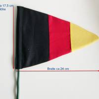 Wimpel, Fußball-Party, Autowimpel, Fahrradwimpel, Deutschland-Fahne, schwarz rot gold, Balkonfahne, Flagge Deutschland Bild 3