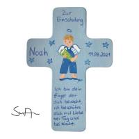 Schutzengelkreuz Junge Kinderkreuz Geschenk zur Einschulung Bild 2