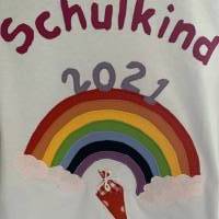 SCHULKINDShirt Einschulung Regenbogen personalsierbar Name Schultüte ab Gr.122/128 Bild 2