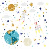 178 Wandtattoo Sonnensystem Planeten Rakete Erde Mond Sterne - in 6 Größen - schöne Kinderzimmer Sticker Bild 2