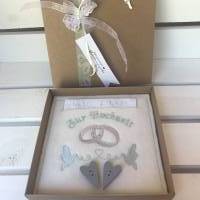 Geschenkbox zur Hochzeit Geldgeschenk Gutscheinbox ..auch für Gleichgeschlechtliche Paare... Karte aus Filz ... Bild 5