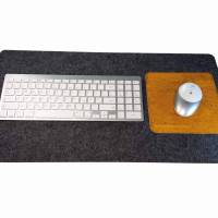 Schreibtischmatte für Tastatur Unterlage mit Mauspad Handmade Merino Wollfilz Filz Kork Farb- und Größenauswahl Bild 6