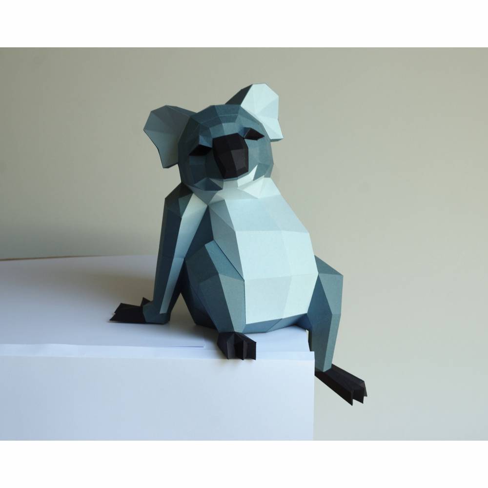 Koala Papierskulptur Bausatz zum Selberbauen Bild 1