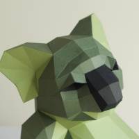 Koala Papierskulptur Bausatz zum Selberbauen Bild 6