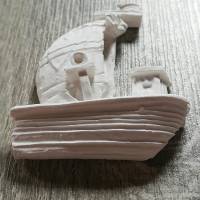 1 Gips Figur zum Bemalen, Gipsform, Segelschiff Boot, maritim neu Bild 2