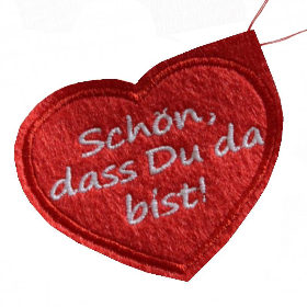 Geschenkanhänger Filz Herz – Wiederverwendbarer Anhänger für Geschenkverpackung, Muttertag & Geburtstag