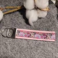 Schlüsselanhänger aus Gurtband rosa Bild 1